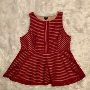Red stripped Torrid top size 2x